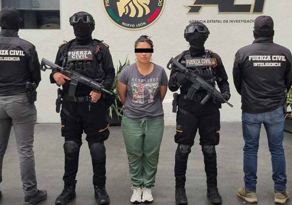 La mujer detenida en El Carmen, Nuevo León fue identificada como Lorena de 37 años de edad. | Cortesía