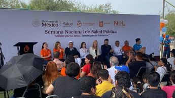 Las autoridades de salud se instalaron en un complejo deportivo de la colonia Dos Ríos, en Guadalupe. | Erik Solheim Rocha