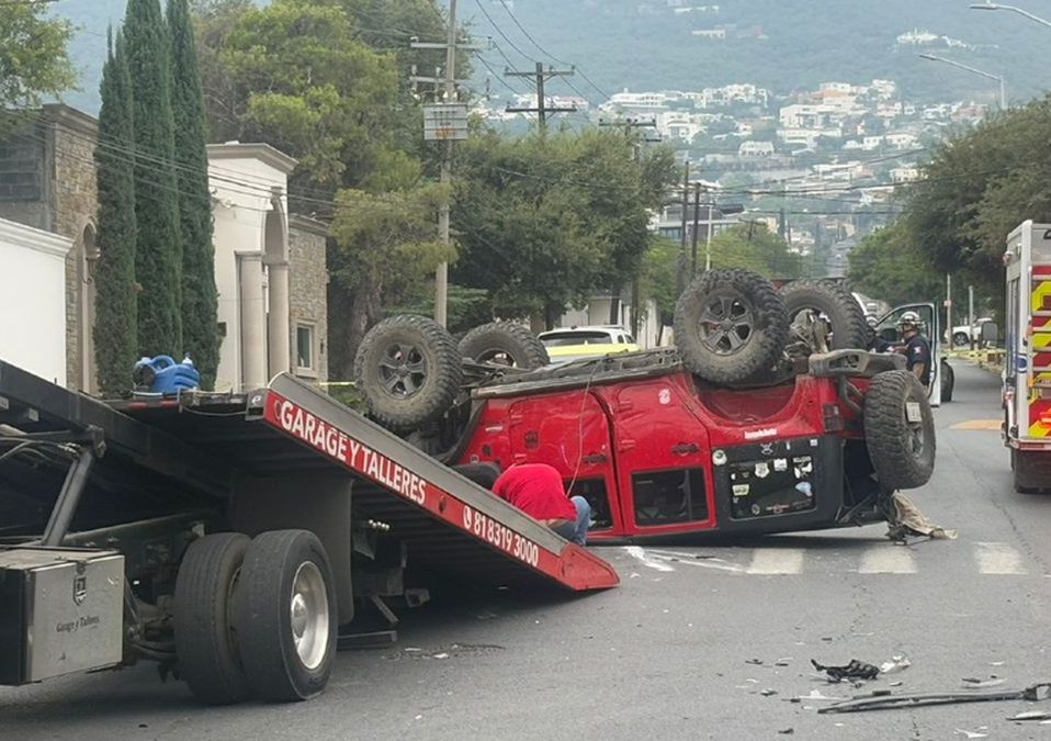 El accidente dejó a dos personas lesionadas.| Especial