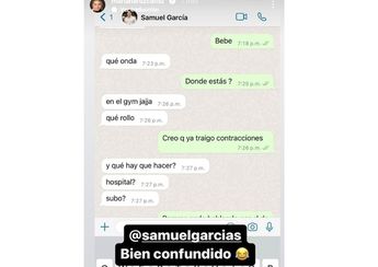 Así avisó Mariana Rodríguez a Samuel García que tenía contracciones / Instagram.