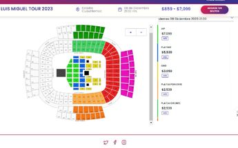 Precios de Luis Miguel Tour