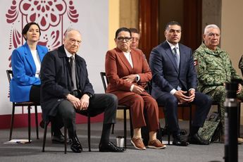 Autoridades de seguridad pública federal en conferencia de prensa en Palacio Nacional. | Cortesía