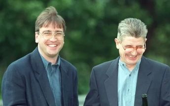 Mark Gardiner y su socio con el que ganó la lotería / Daily Record.