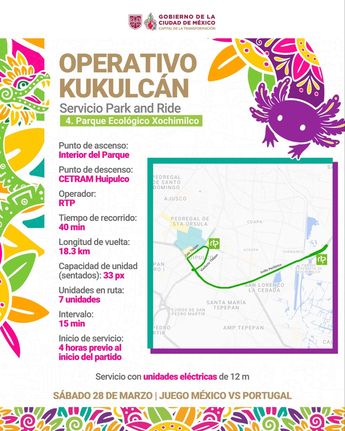 Ride Circuito Parque Ecológico Xochimilco. / Gobierno CdMx