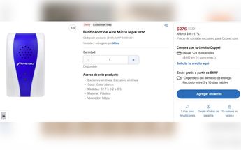 El purificador de aire de Coppel no requiere de filtros. | Especial