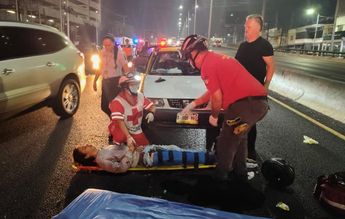 Accidente vial en avenida Gonzalitos. | Leyda Estrada