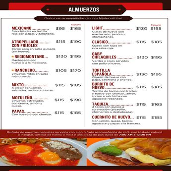 Cafetería con robot mesero en Monterrey menú | Especial