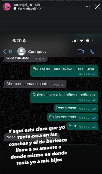 Esposa de Luis R. Conriquez filtra conversación