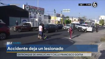 Chofer de ruta atropella a motociclista en Puebla