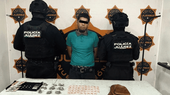 Detienen a hombre por delitos contra la salud en Juárez / Especial.