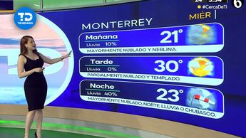 Lluvia en Monterrey miércoles 13 noviembre