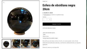 Esfera de obsidiana marca Hztyyier en Amazon. | Especial