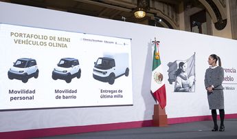 La presidenta Claudia Sheinbaum presentó el Proyecto Olinia en su conferencia mañanera el pasado mes de enero. | Cortesía