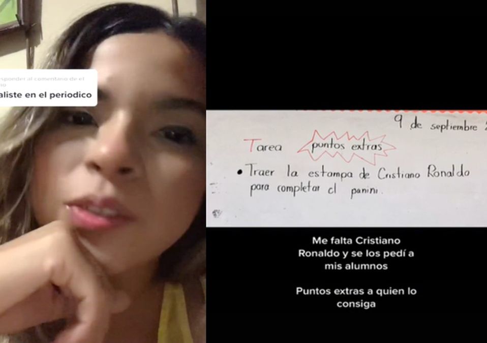 La maestra que compartió una tarea en la que pedía una estampa de Cristiano Ronaldo rompió el silencio.