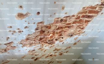 Pared que está dañada por los balazos / Josefina Ruiz