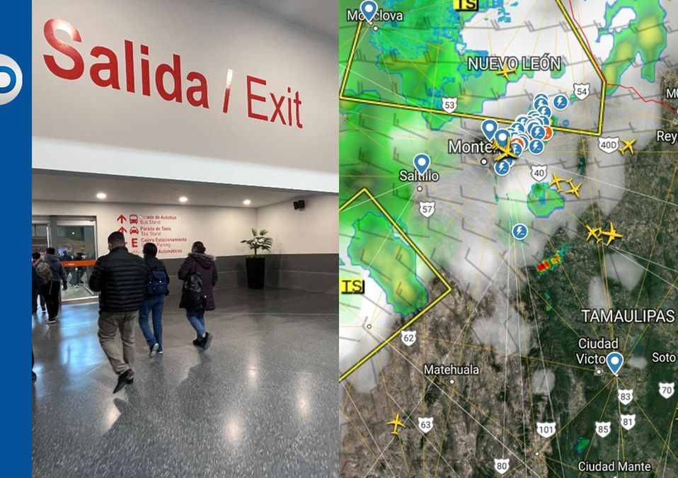 Los vuelos fueron suspendidos en Monterrey. / Especial