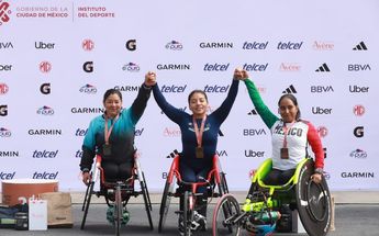 Jenni Hernández, Ivonne Reyes Gómez y Leticia Sánchez Morales ganaron la categoría de silla de ruedas | Javier Ríos