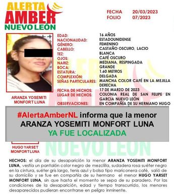 Aranza Yosemiti de 16 años. | Cortesía