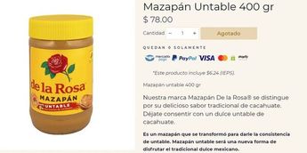 Mazapán untable costo