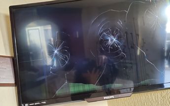 Pantalla quebrada en hotel de Monterrey | Cortesía