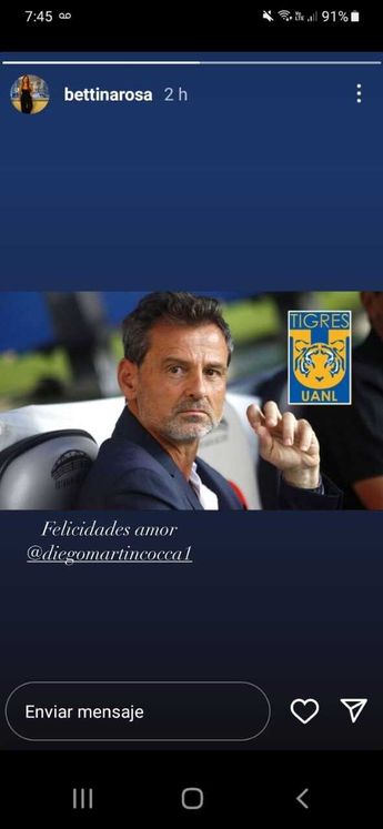 Esposa de Diego Cocca se adelanta y anuncia que su marido ya es de Tigres