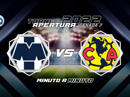 Rayados vs América EN VIVO. Partido Jornada 2 Liga MX. / Cortesía